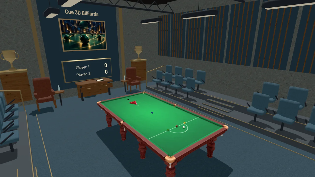 Cue 3D Billiards 桂冠竞技场真实游戏画面